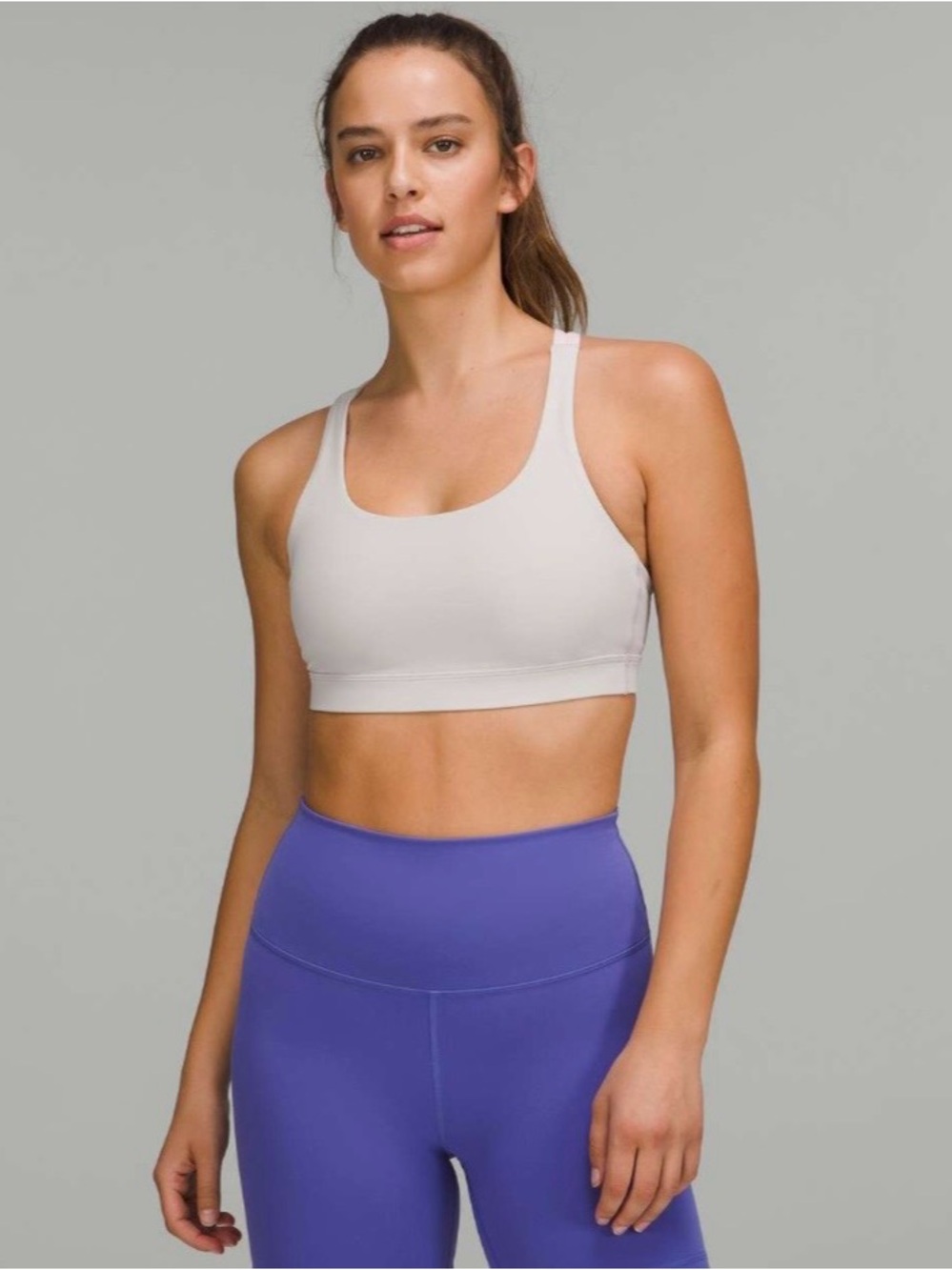 lululemon athletica Light pink Energy Scoop-Front Sports Bra